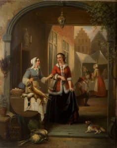 Scène de marché néerlandais